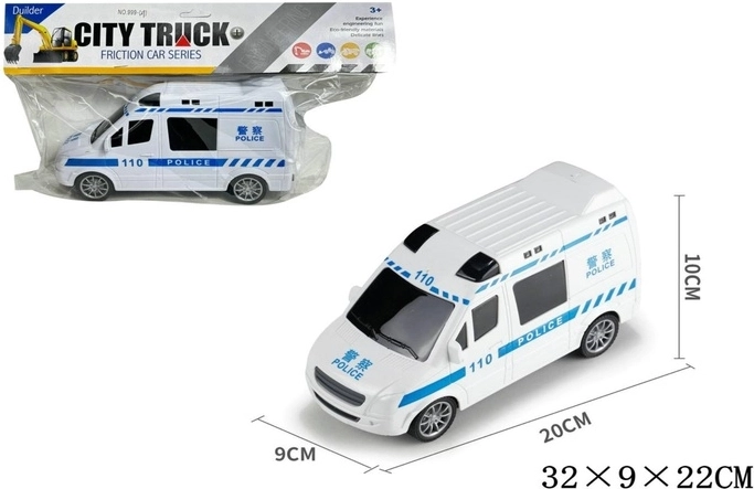 Macchinina della polizia con propulsione meccanica