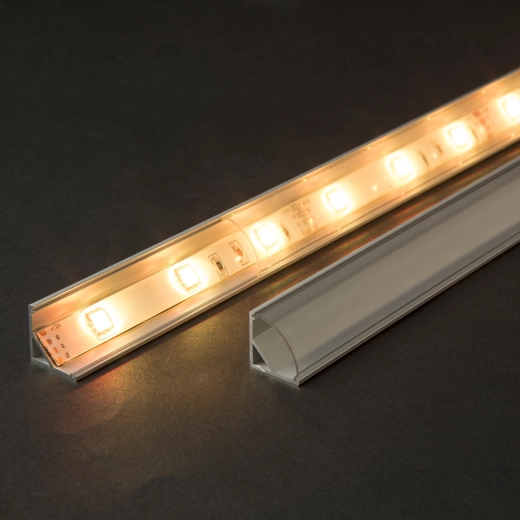 Copertura trasparente per profilo LED in alluminio 1 m