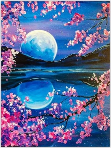 Norimpex Dipingere con i numeri Alba lunare 40 × 50 cm