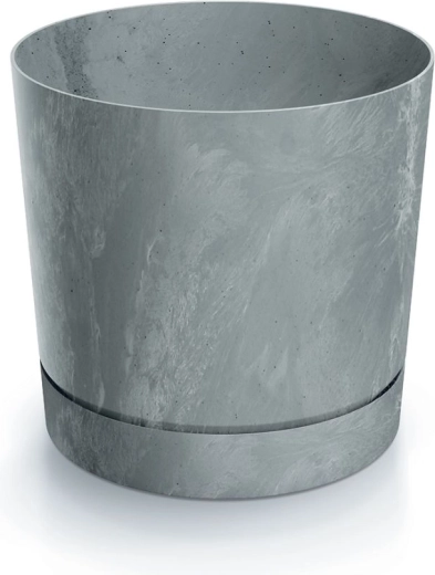 Vaso Tubo effetto cemento 14,8 cm grigio