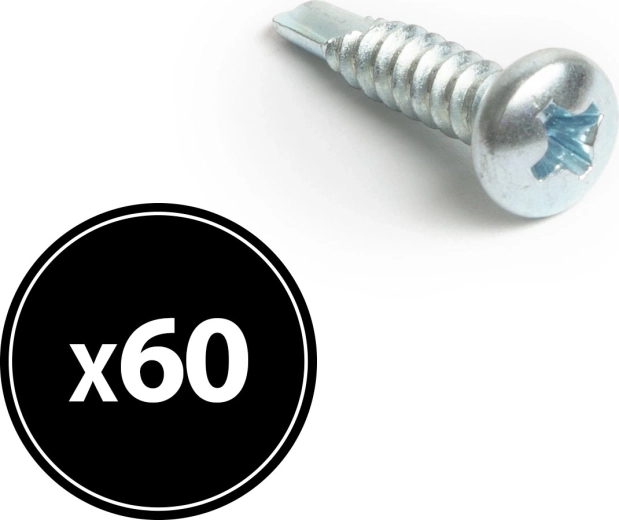 Vite autoforante a testa svasata 4,2 × 19 mm, 60 pezzi