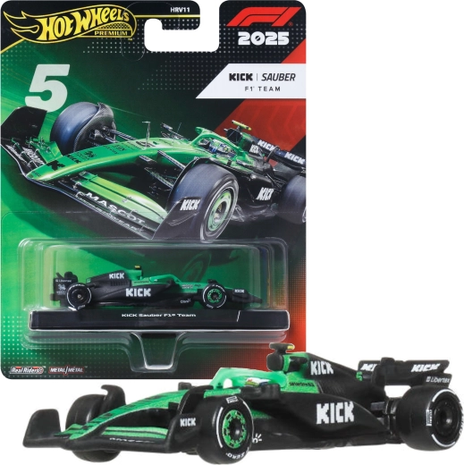 Hot Wheels Premium Formula 1 – auto da corsa Sauber Gabriel Bartoleto #5 (2025)