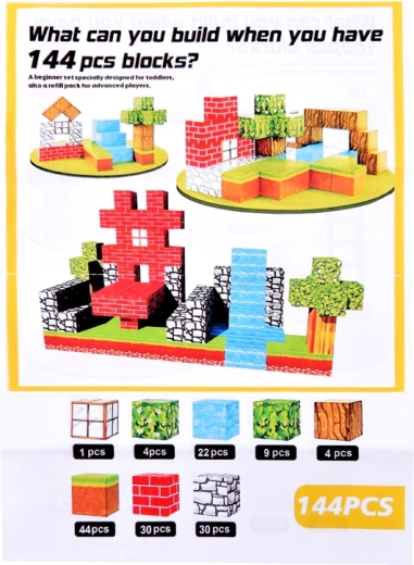144 pezzi per costruzioni piene di fantasia