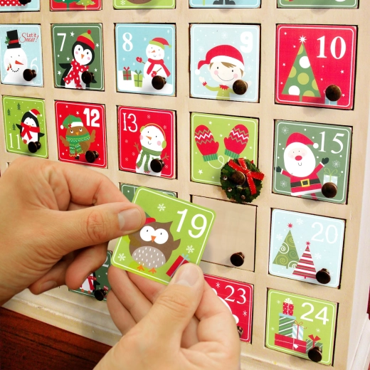 Set di adesivi per calendario dell'Avvento