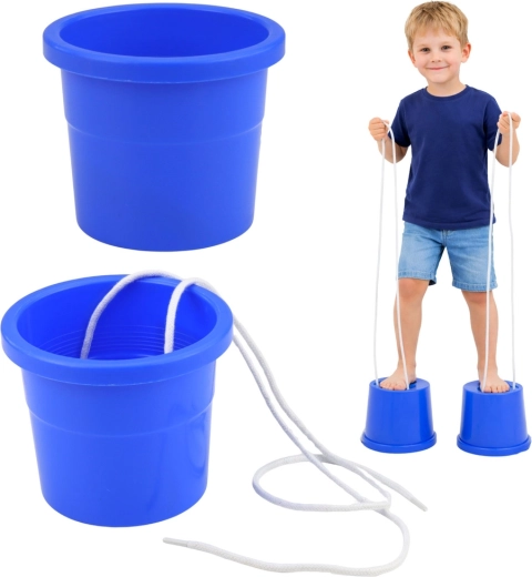 Trampoliere a secchiello per l’allenamento dell’equilibrio, blu, 2 pz