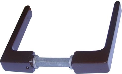 Maniglia per cancello marrone con verniciatura a polvere (komaxit)