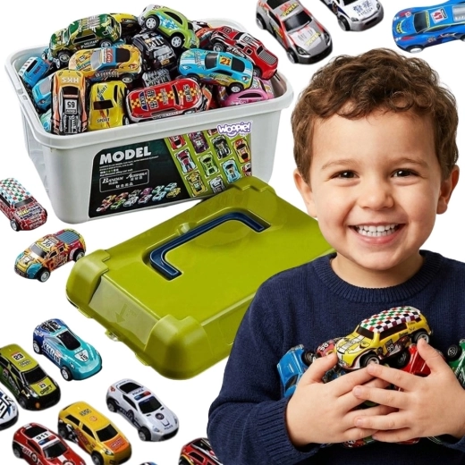 WOOPIE set di automobiline da corsa con tappetino - 30 pezzi