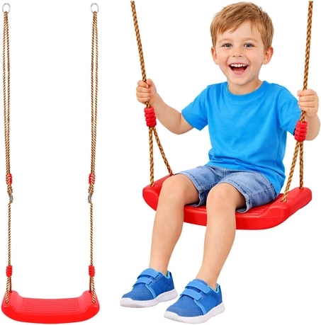 Altalena in plastica per bambini KRUZZEL rossa