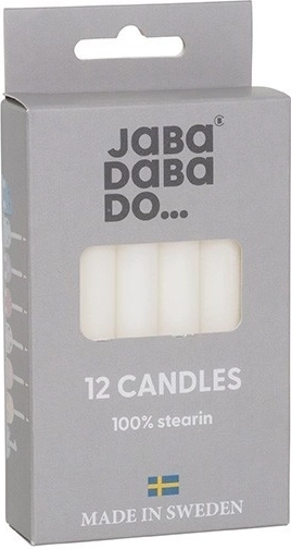 Candele di compleanno Jabadabado per portacandele bianche (12 pz)