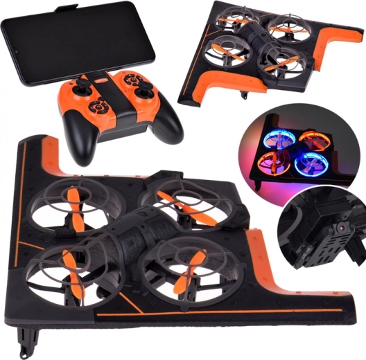 Drone divertente con fotocamera e illuminazione