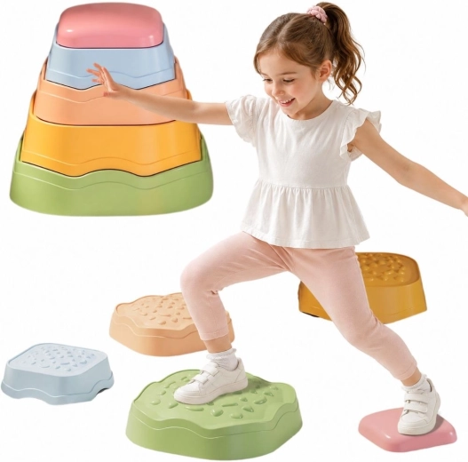 Pietre sensoriali per l'equilibrio Woopie - 5 pezzi