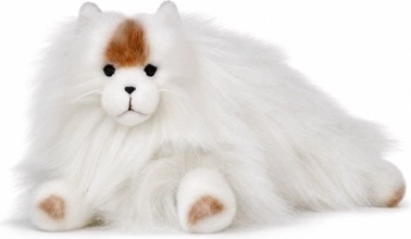Gatto persiano bianco di peluche 35 cm