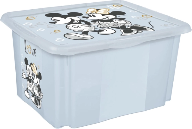 Scatola portaoggetti con coperchio piccolo Mickey blu