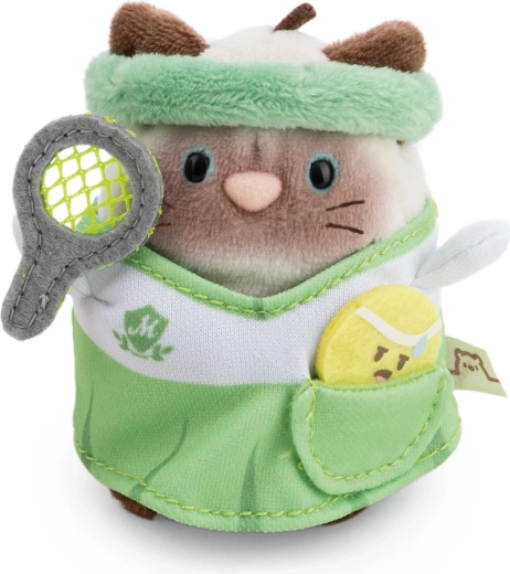 Nici MyMochi gatta siamese Siamy con completo da tennis e pallina, 8 cm
