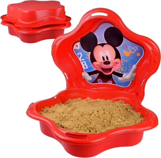sabbiera di plastica a conchiglia 2in1 con motivo MICKEY MOUSE – richiudibile, anche come piscinetta