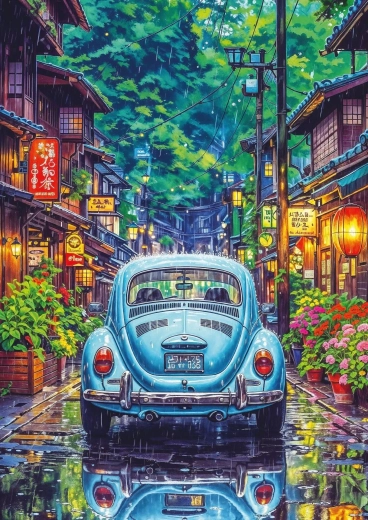 Puzzle Tokyo sotto la pioggia 500 pezzi