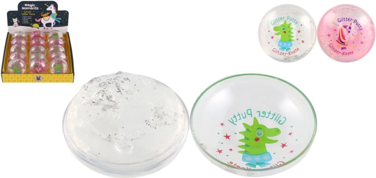 Slime glitterato a forma di unicorno - 1 pezzo