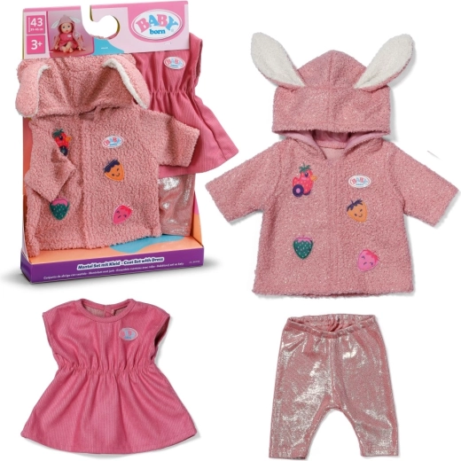 BABY born set con giacchino e vestitino per bambola 43 cm