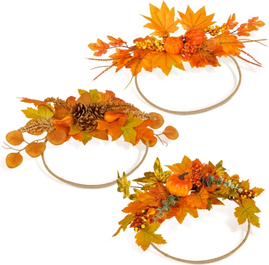 Ghirlanda decorativa autunnale per porta 24 cm - 1 pezzo