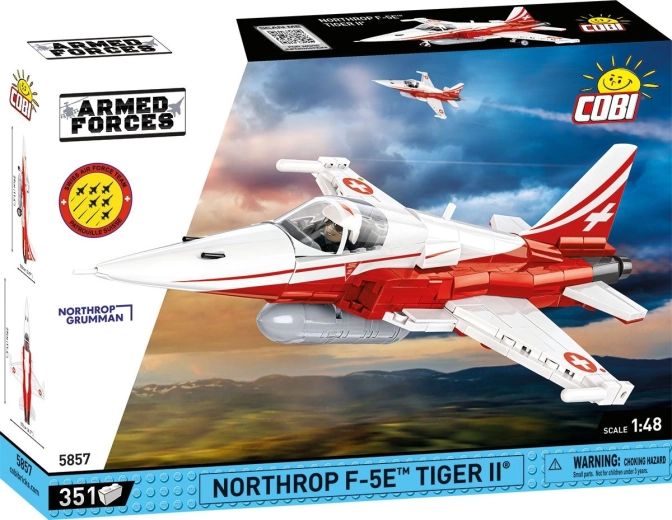 Cobi Armed Forces Northrop F-5E Tiger II Patrouille Suisse 1:48 (351 pezzi)