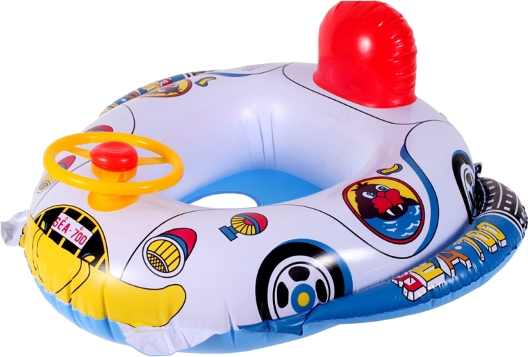 Barchetta gonfiabile con volante per bambini 70 × 80 cm