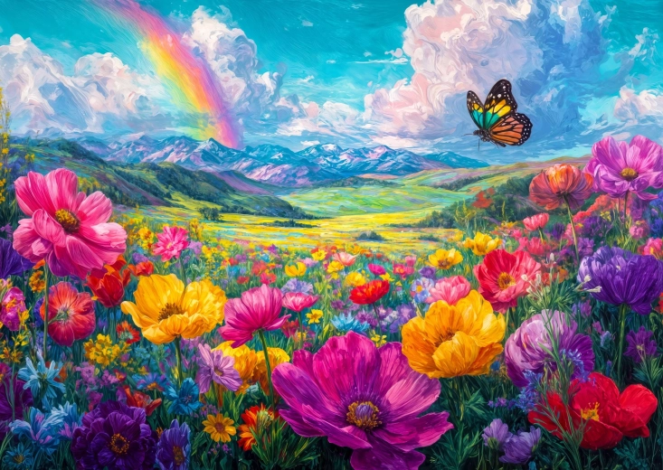 Puzzle Enjoy Prato arcobaleno 1000 pezzi