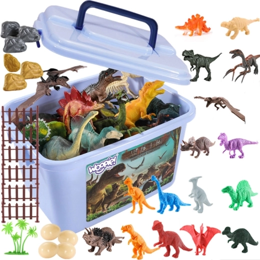 Woopie set di figure di dinosauri 40 pz in box portatile