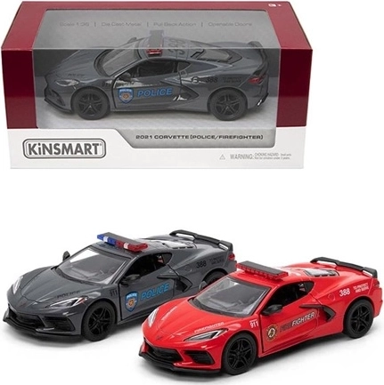 Modello Chevrolet Corvette 2021 polizia vigili del fuoco - 1 pezzo