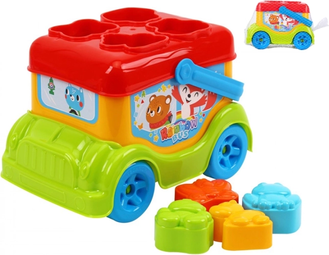Autobus inseritore con animaletti per bambini da 12 mesi