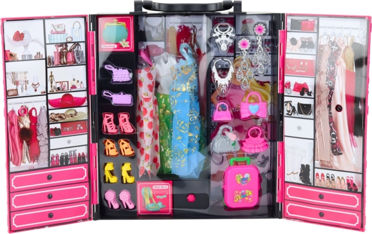 Guardaroba pieghevole con vano ben organizzato