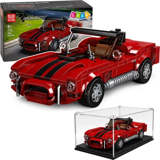 Set da costruzione dell'auto sportiva classica S.Cobra con teca, 391 pezzi