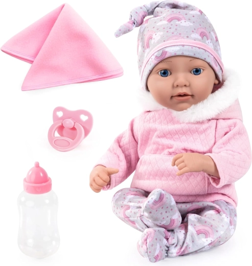 Morbido outfit rosa e copertina per le coccole