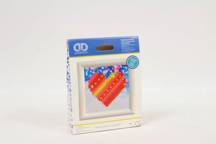 Diamond Dotz cuore patchwork – kit per ricamo con diamanti