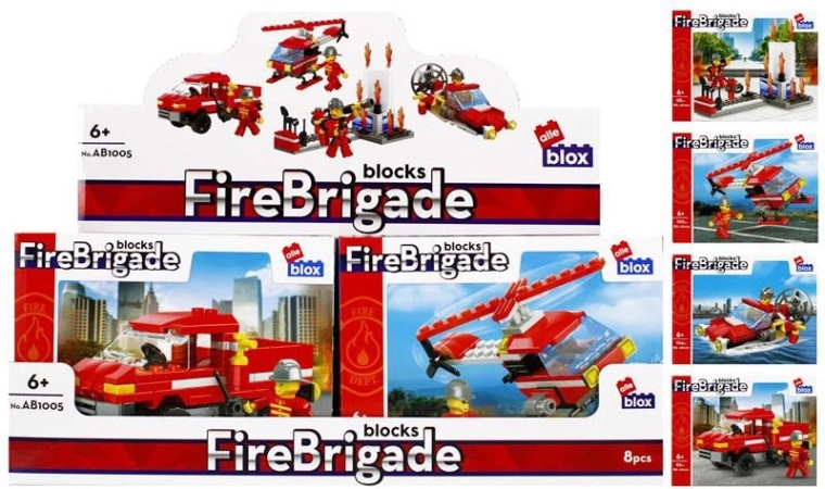 Set di costruzione vigili del fuoco con minifigure – 4 tipi