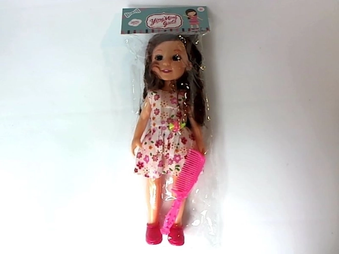 Bambola 33 cm con pettinino