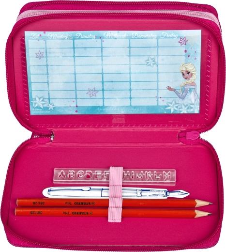Astuccio pieno con materiale scolastico