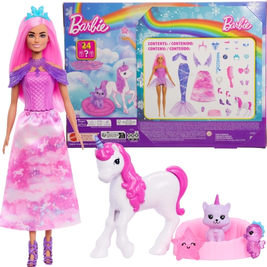 Calendario dell'avvento Barbie Dreamtopia con bambola e accessori – 24 sorprese