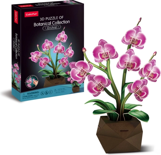 CubicFun puzzle 3D Collezione botanica: Orchidea, 85 pezzi