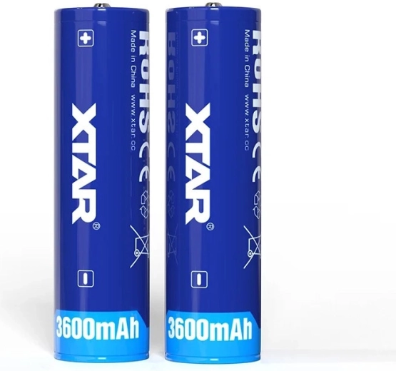 Batteria ricaricabile Li-ion XTAR 18650 3,6 V 3600 mAh con protezione