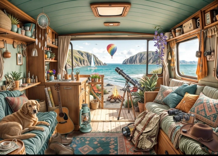 Puzzle Campeggio sulla costa 500 pezzi BLUEBIRD