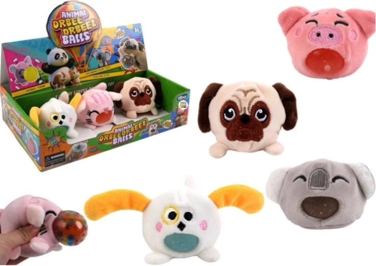 Pupazzetto di peluche antistress da schiacciare con bolla gel