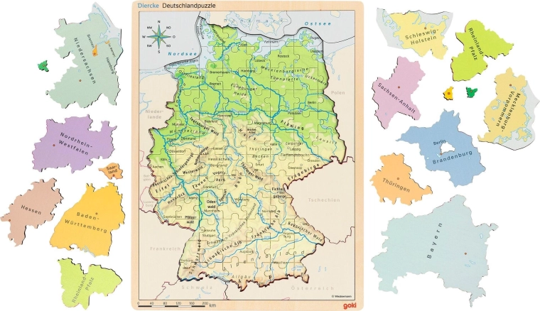 Puzzle educativi in legno Goki Germania
