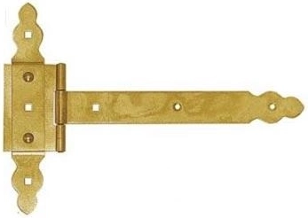 Cerniera decorativa per cancello 250 × 215 × 35 mm, acciaio zincato giallo