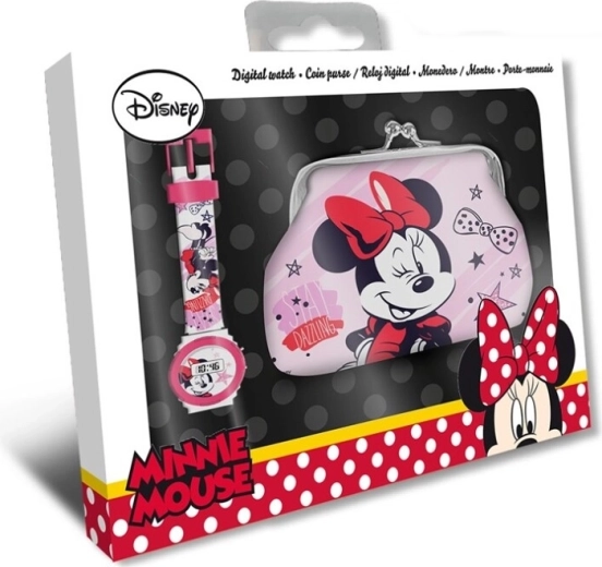Set regalo Minnie Mouse: orologio e portafoglio in scatola - 1 pezzo