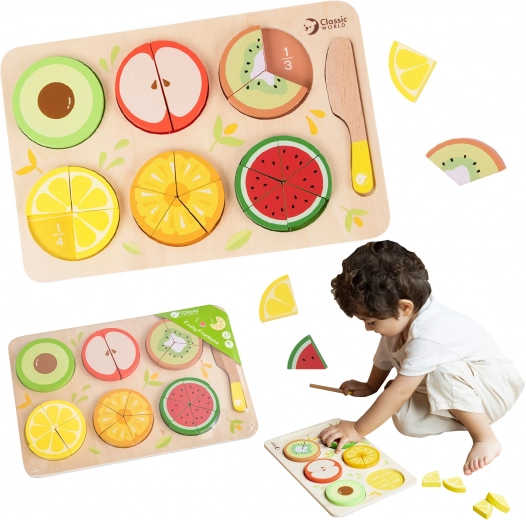 Frutta in legno da tagliare Montessori 23 pezzi