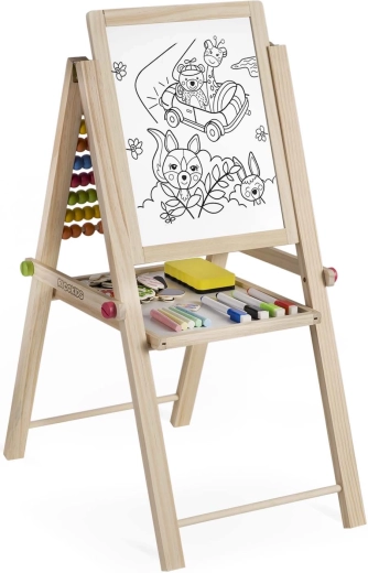 Doppia superficie da disegno: gesso e pennarello magnetico