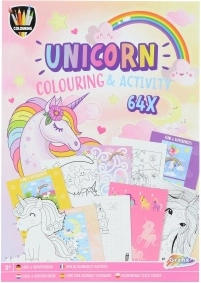 Libro da colorare e attività per bambini Unicorno A4