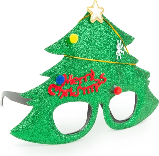 Occhiali da festa con albero di Natale