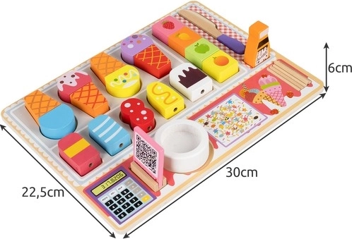 Gioco di gelateria e negozio
