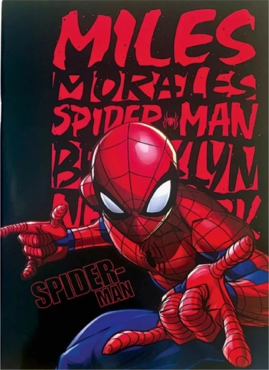 Quaderno scolastico a righe Spider-Man B5 nero